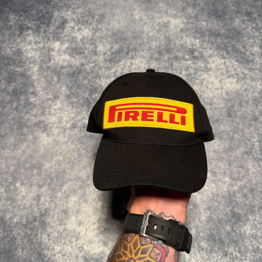 Pirelli F1 Baseball Cap Hat Official Merchandise Black Adjustable Racing